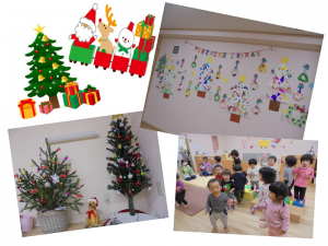 かわいいお部屋に大変身♩ サンタさんのお歌を歌って待ってようね♡