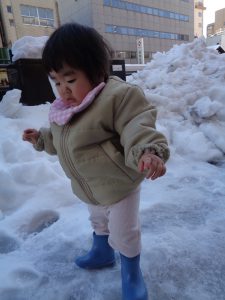 雪がシャーベットみたい~💛